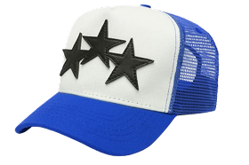 Blue and White Star Trucker Hat